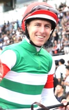 Damian Lane ... he rides Treasurethe Moment in the Might And Power (see race 6)