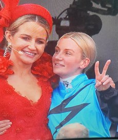 Jamie Melham, pictured with Michelle Payne, is now a member of an elite club, an achievement which would have seemed out of reach just a couple of year's ago when injury put a question mark on her career