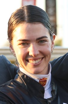 Angela Jones ... she rides Esperanza in the 2YO Jewel (see race 6)