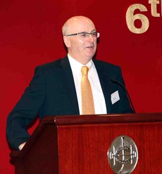 Mr. Denis Egan, Chairman of the I.C.H.S.W.J. and Chief Executive Officer of the Irish Turf Club, delivers his opening remarks at the start of the two-day conference

Photos:
Courtesy: Hong Kong Jockey Club