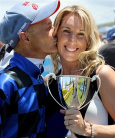 Happiness is ... another win for Buff and being able to share the moment with my wife