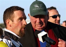 Fred Cowell and Chris O’Brien ... good guys who triumphed with Mighty Lucky in the Lord Mayor's Cup

Photos: Graham Potter