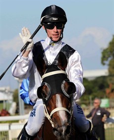 Lawrie Mayfield-Smith provided Dell with his first metropolitan winner in Brisbane when Moss Harry (pictured above and below) won at Doomben on April 13.
