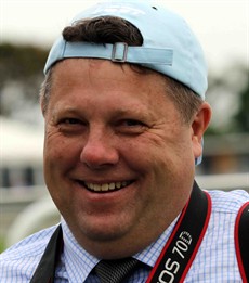 Darren Winningham ... all revved up and ready for a Super Saturday at Eagle Farm where there is a rare Group 1 Quadrella.