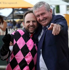 Larry Cassidy and Brian Smith after Sony Legend's recent win at Doomben. The gelding will be looking for a hat trick of wins in the opening leg of the quadrella ...
