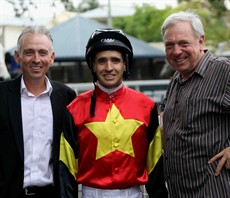 Daniel Guy, Michael Rodd and Bryan Guy ... the old team back together again for a day last Friday