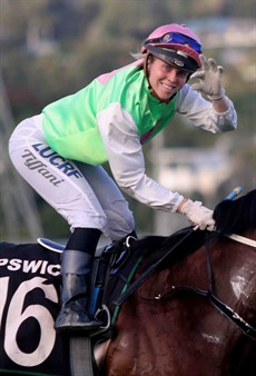 Tiffani Brooker shows her delight after taking out the Listed Eye Liner at Ipswich ...