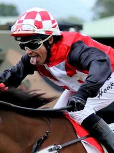 ... and with most of his wins comes an unusual 'celebration'. You can't be fined for sticking you tongue out before the line
