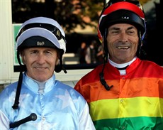 The Jockey Challenge  ... This could be a battle between the two South African jockeys on Australia day. In the Blue corner we have Robbie Fradd and in the Red corner Jeff Lloyd. I am thinking that BLUE wins – so go Robbie!

Photos: Graham Potter