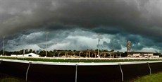 Storm clouds over Queensland racing. 

This magnificent capture of the moment as the storm-front moved into the Caloundra on Sunday, taken from the infield, perhaps epitomises the current dark mood of the racing industry in the state

Photo: Mark Walker