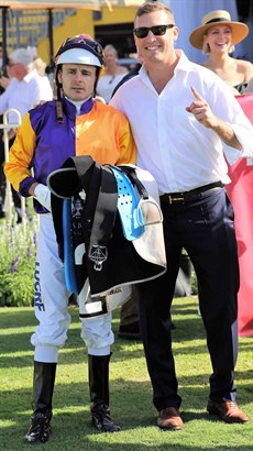 Tony Gollan has two good runners here both resuming – Niedorp (3) and Perudo (5) both to be ridden by Stewart. Sorry I should clarify that Ronnie Stewart (pictured below) and Brad Stewart (pictured above with Tony Gollan) respectively. That could be a unique record – Gollan/Stewart combination get the quinella in Brisbane! (see race 4)