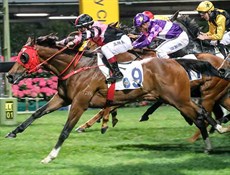 Apprentice jockey Dylan Mo reaches the graduation benchmark by claiming his 70th win in Hong Kong aboard the Dennis Yip-trained The Show (No. 9) in the Broom Handicap (1200m) at Happy Valley Racecourse tonight.