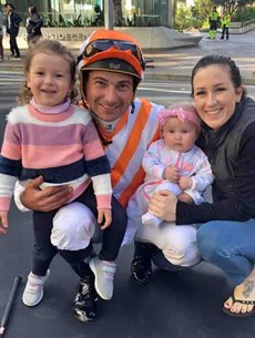 Rikki … a winner on and off the track

With Matt, Maci and Piper (above) ...