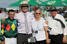 The Alligator Blood team. I like the local runner Alligator Blood  to continue his winning ways (see race 5)