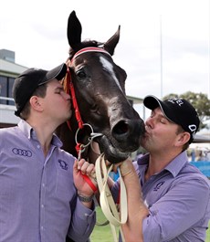 Michael Nolan Racing is on a high after winning the 2-year-old edition of the JEWEL on the Gold Coast last weekend with Kisukano. There were some wonderful scenes in the crowd as seen here in the photo of Greer Beck and Nick Hahn with their feature race stable winner. (above). They are represented here this weekend with Ruby Guru who gets her chance to get back in the winner’s stalls with apprentice Nick Keal (pictured below) in the saddle. His 3-kilogram claim and his strong riding style will suit her.