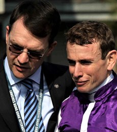 Ryan Moore (right - with Aidan O'Brien) has the first choice of Aidan O'Brien's runners when the Classics resume this weekend ... 