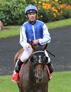 McGillivray aboard Vanna Girl ... a winning ride he would miss out on in the Group 2 Roses because of his injuries