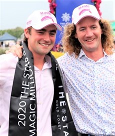 David Eustace and Ciaron Maher ... sent out three winners at The Valley