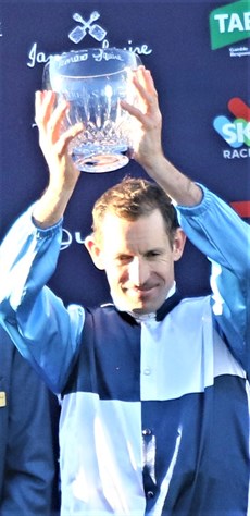 Hugh Bowman triumphant after his win aboard Duais in the Queensland Oaks. I've got Bowman set to add to his Group 1 tally in the Tatts Tiara where he partners Subpoenaed (see race 8)