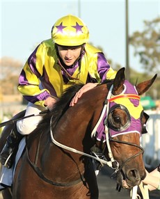 Lloyd and Honorable Spirit (above and below) ... winners of the Listed Queensland Cup