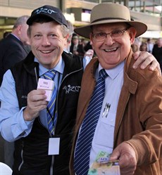 ... and last, but certainly not least, Winno with Con Searle, the President/Chairperson of the Kilcoy Turf Club

Photos: Graham Potter