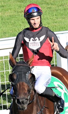 Costa might be headed for Dubai but he not finished in Australia just yet. He saddled two feature race winners on the Aquis Jewel Day at the Gold Coast ...

She Can Sing (above and below) in the Military Rose Plate ...