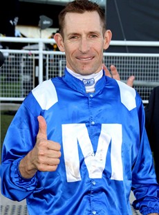 Hugh Bowman ... he rides Paternal in the Group 1 Queensland Derby and Robusto in the Group 2 Sires' Produce