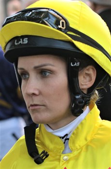 Rachel king ... she rides Ice In Vancouver ... my selection to win the Kirby (see race 8)
