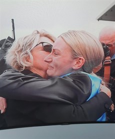 Jamie Melham with her mother post-race. There have been many forks in the road that the family has had to bear, but it has ultimately led to this crowning glory