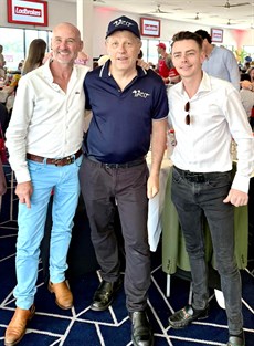 In Cairns ... Glen Boss, HRO's man about town Winno and Robbie Dolan. 