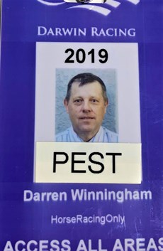 Riches was the one who gave me the name I am often referred to by. He was still in Darwin at the time and issued me with the media badge (pictured above) in one of my first trips north. For some reason he seems to think the name still applies.

Photos: Darren Winningham ... 