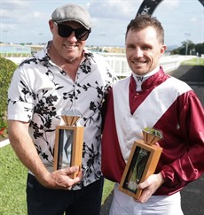 Liam Birchley, Ryan Wiggins and Swift Dragon seen taking out the $500 000 QTIS Jewel 2YO at the Gold Coast. Now they've got a feature race in Rockhampton in their sights
