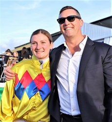 The Group 1 winners on Derby Day ... Jamie Kah and Tony Gollan who took out the Kingsford-Smith Cup in sensational fashion with Vega One. Gollan quinelled the Kingsford-Smith with Vega One and Jonker