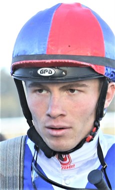 Jake Molloy ... his determined ride helped give the Tony and Maddysen Sears training partnership their first winner on the Gold Coast Poly Track

Photo: Graham Potter</b.