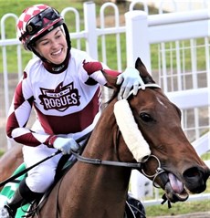 Kilner ... her happy connection with the Queensland Rogues continues ... going from jockey to Syndicate Ambassador