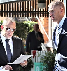 Trainer Chris Waller and his Gold Coast stable Foreman Brett Killion ... the stable has a strong hand in the Ipswich Cup