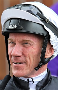 Jim Byrne ... he rides Powerful Peg in the Listed Silk Stocking (see race 3)