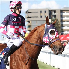 Mikau Spur and Andrew mallyon return to scale after finishing third in the Listed Member's Handicap at Doomben (see below)