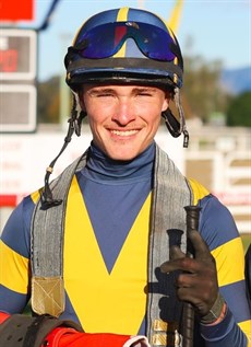 Landan Sykes ... brought home a double for the day for the Corey and Kylie Geran stable