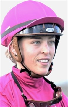 Emily Lang ... my pick for the Jockeys Challenge on Pink Ribbon Day at the Gold Coast ... and I've got her riding the winner of the Pink Ribbon Cup as well aboard Catwalk Criminal (see race 5)