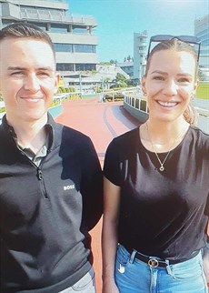 Ben and Stephanie Thompson ... happy as ... in Hong Kong

Photo: Darren Winningham